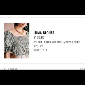 Sezane Luma top, size 42